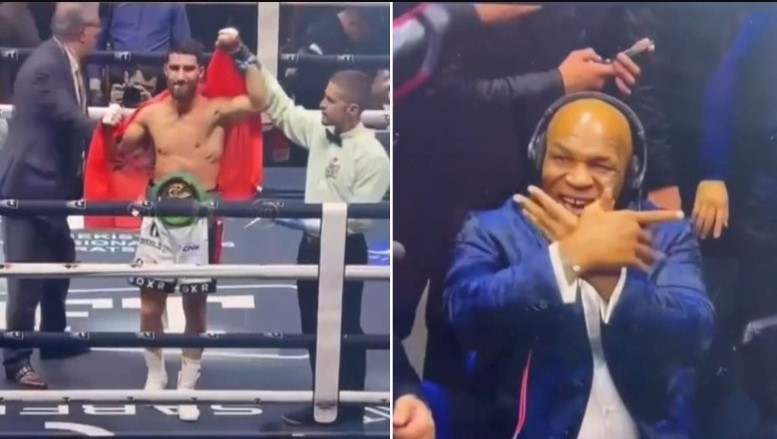 VIDEO/ Boksieri shqiptar fitoi titullin WBC, legjenda Mike Tyson e përshëndet me ‘shqiponjë’ VIDEO/ Boksieri shqiptar fitoi titullin WBC, legjenda Mike Tyson e përshëndet me ‘shqiponjë’